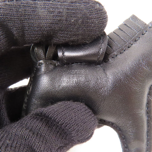 HERMES Rodeo PM Charm Milo Veau Swift Leather Noir Black