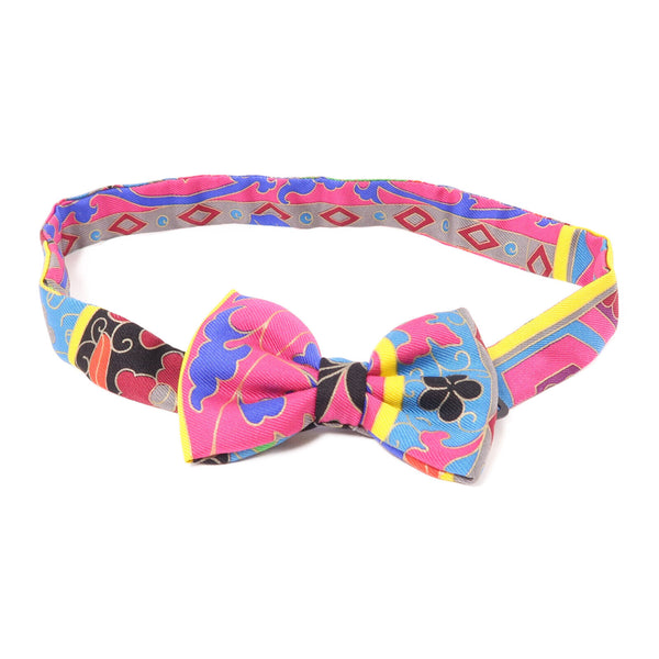 HERMES H Bow Tie Silk Multicolor