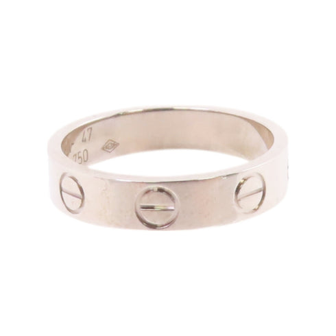 CARTIER Mini Love Ring Cartier#47 US#3.75 18K White Gold