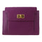 HERMES GHW Kelly Pocket Bifold Wallet Chevre Leather Rose Purple