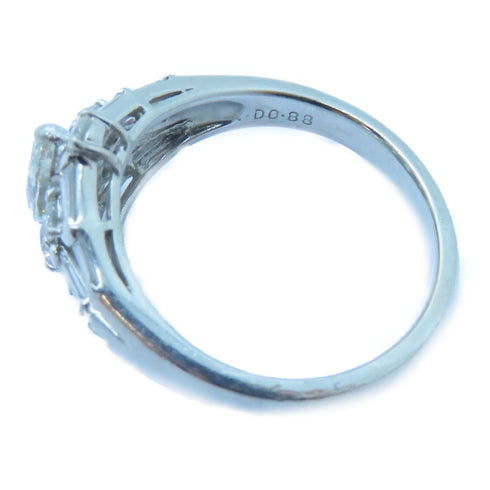 JEWELRY PT900 Gold Plated Diamond Ring 0.876ct/0.88ct Diamond Ring US#9.25 R...