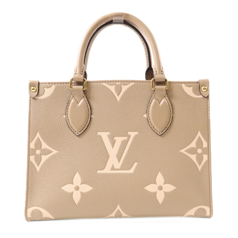 LOUIS VUITTON LV GHW OnTheGo PM Shoulder Bag M45779 Monogram Empreinte Gray