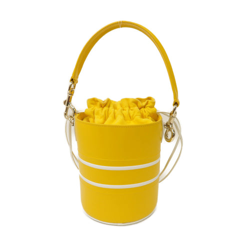 Christian Dior CD GHW Vibe S 2way Shoulder Bag M870300BR Calfskin Leather Yellow