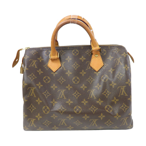 LOUIS VUITTON LV GHW Speedy 30 Handbag M41526 Monogram Brown v4
