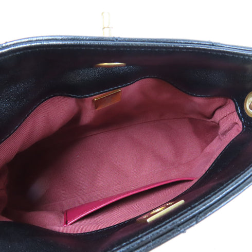 CHANEL Quilted CC GHW Chain Shoulder Bag AS4174 Lambskin Leather Black