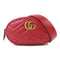 GUCCI GG GHW GG Marmont Waist Body Bag Calfskin Leather Red