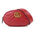 GUCCI GG GHW GG Marmont Waist Body Bag Calfskin Leather Red