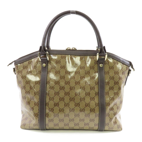 GUCCI GG GHW Handbag Shoulder Bag 341503 PVC Brown