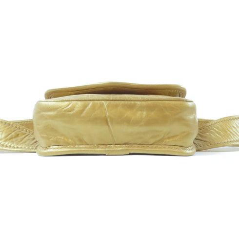 CHANEL Quilted CC SHW Waist Bag 31399 Calfskin Leather Gold