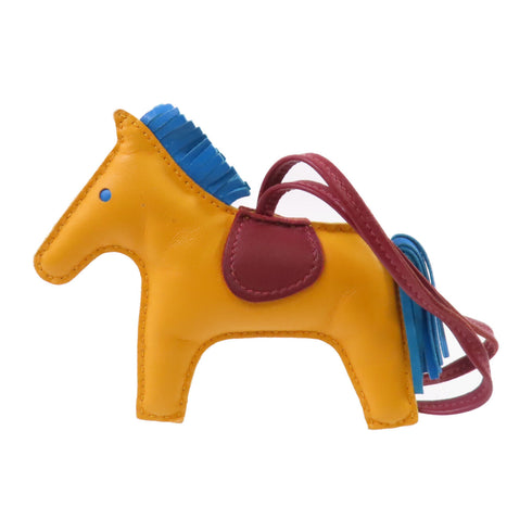 HERMES Rodeo MM Charm Swift Leather Yellow Blue