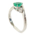 FINE JEWELRY 0.67ct Emerald/0.10ct Diamond Ring PT900 US#8.5