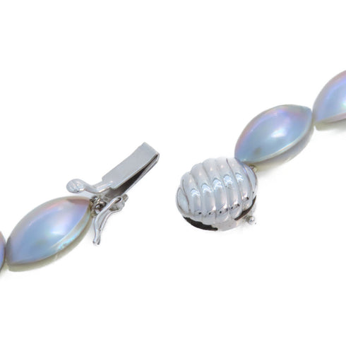 TASAKI Mabe Pearl Necklace and Earrings 2piece set 18K White Gold Pearl White