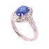 FINE JEWELRY 2.14ct Sapphire 0.47ctDiamond Ring US#6 PT900 Platinum