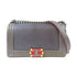 CHANEL Quilted CC SHW Boy Chanel Chain Shoulder Bag A67086 Lambskin Leather Gray