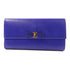 Salvatore Ferragamo GHW Long Wallet Leather Blue 22 A953