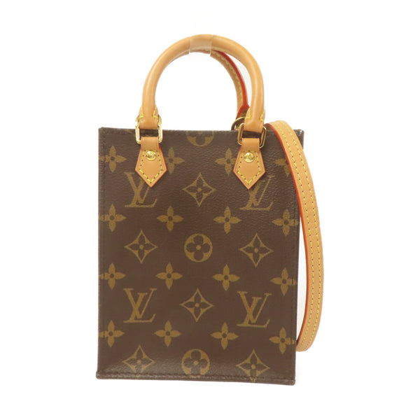 LOUIS VUITTON LV Petit Sac Plat 2 Way Shoulder Bag Handbag M69442 Monogram Brown v3
