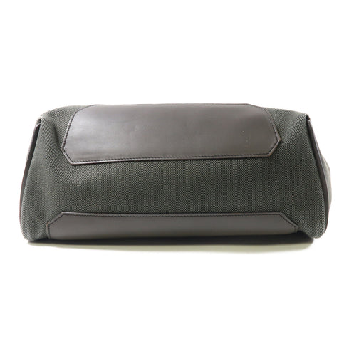 HERMES PHW Aller-Retour Messenger Shoulder Bag 066491C Canvas Green/Brown