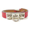 HERMES PHW Rivale Double Tour Bracelet Veau Swift Leather Red/Rouge Tomate