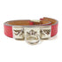 HERMES PHW Rivale Double Tour Bracelet Veau Swift Leather Red/Rouge Tomate