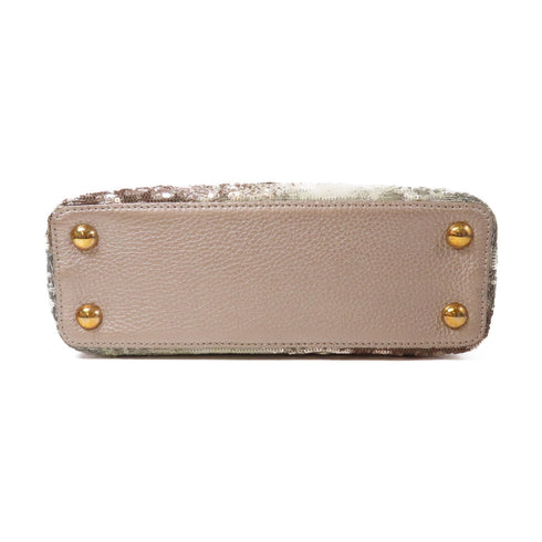 LOUIS VUITTON LV GHW Caucines 2 Way Shoulder Bag M50678 Sequin Champagne Gold