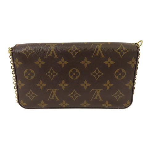 LOUIS VUITTON LV GHW Felicie Pochette Chain Shoulder Bag M81896 Monogram Brown