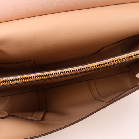 Tory Burch GHW 2 Way Shoulder Bag Calfskin Leather Pink v1