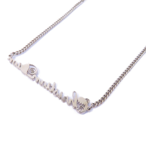 Christian Dior CD Necklace Accessories Metal Silver