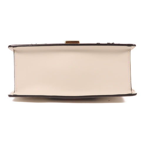 GUCCI GG GHW Sylvie Mini 2 Way Shoulder Bag 470270 Calfskin Leather White