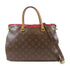 LOUIS VUITTON LV GHW Pallas MM 2 Way Shoulder Bag M41175 Monogram Brown Red