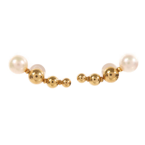 Jewelry Pearl Earrings 1.7g 18K Yellow Gold