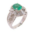 Fine Jewelry 1.27ct Emerald 1.13ct Diamond Ring US#5.75 18K White Gold