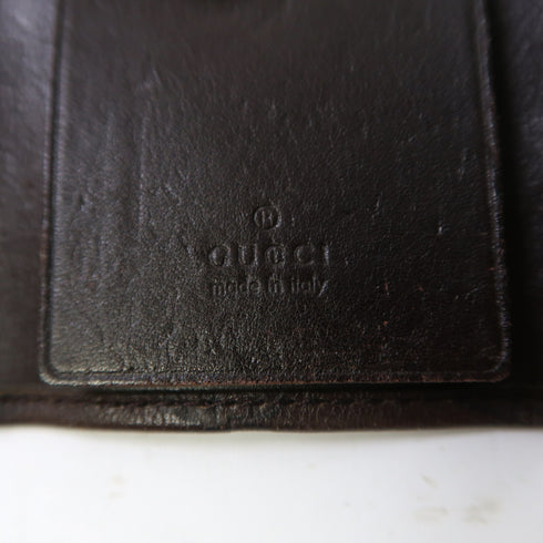 GUCCI GG GHW Key Holder 138098 Calfskin Leather Brown
