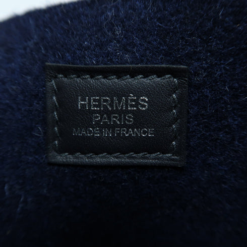 HERMES PHW Evelyne TPM Shoulder Bag Wool Blue