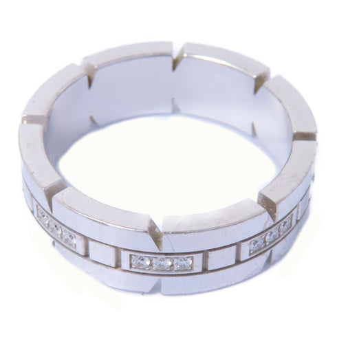 CARTIER Diamond Ring 18K White Gold Cartier#56 US#7.5