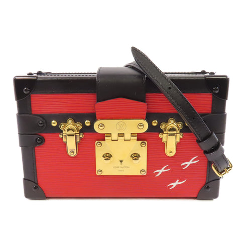 LOUIS VUITTON LV GHW Petite Malle Shoulder Bag M50013 Epi Black