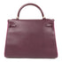 HERMES PHW Kelly 32 2 Way Shoulder Bag Veau Epsom Leather Raisin Rose Pourpre