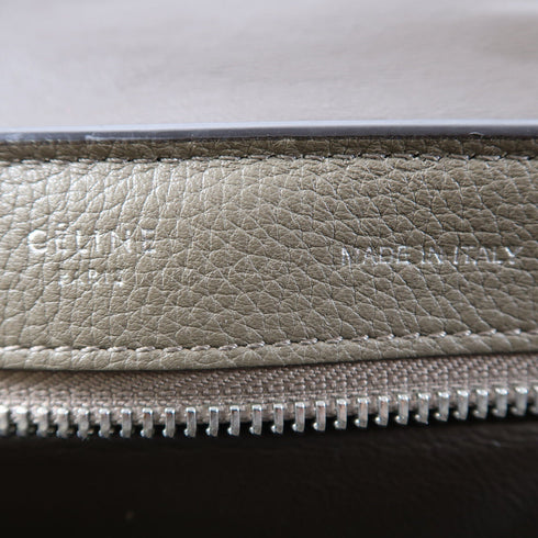 CELINE SHW Trapeze 2 Way Bag Calfskin Leather Grey/Brown