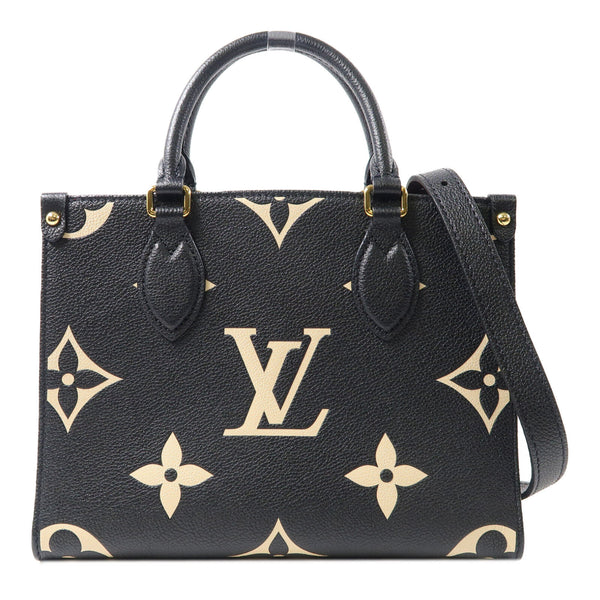 LOUIS VUITTON LV On The Go PM 2 Way Bag M45659 Monogram Empreinte Black/Beige