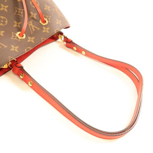 LOUIS VUITTON GHW Neo Noe Bucket Bag Shoulder Handbag M44021 Monogram Coquelicot v1