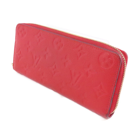 LOUIS VUITTON LV GHW Clemence Long Wallet M60169 Monogram Empreinte Red
