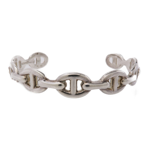 HERMES Chaine D'Ancre Enchainee Bangle Accessories 925 Sterling Silver
