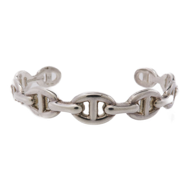 HERMES Chaine D'Ancre Enchainee Bangle Accessories 925 Sterling Silver