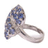 Fine Jewelry 4.36ct Sapphire 0.14ct Diamond Ring US#6 18K White Gold