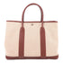 HERMES PHW Garden Party PM Hand Bag/Tote Bag Canvas White/Red