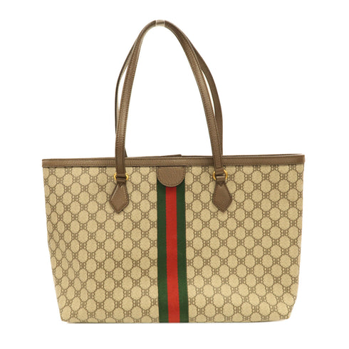BALENCIAGA GHW Balenciaga X Gucci Tote Handbag 680125 Coated Canvas Brown