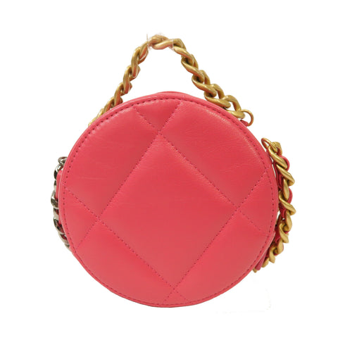 CHANEL Quilted CC GHW/SHW Chain Shoulder Bag Leather Pink