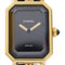 CHANEL CC Premiere Quartz Watch H0001-L Gold Plated/Leather Black v1