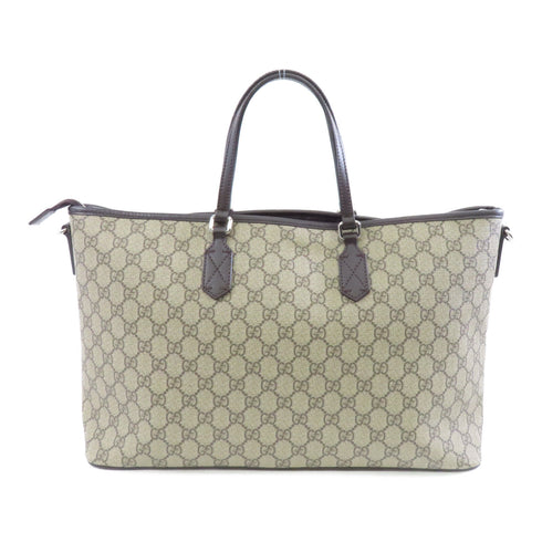 GUCCI GG SHW Supreme 2way Shoulder Bag 410748 Coated Canvas Brown Beige