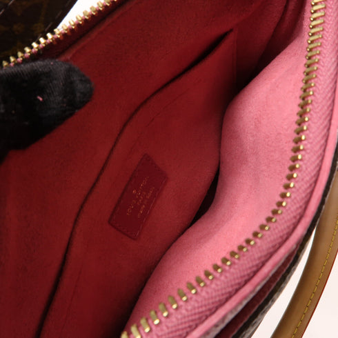 LOUIS VUITTON LV GHW Pallas BB 2 Way Shoulder Bag M43476 Monogram Brown/Red