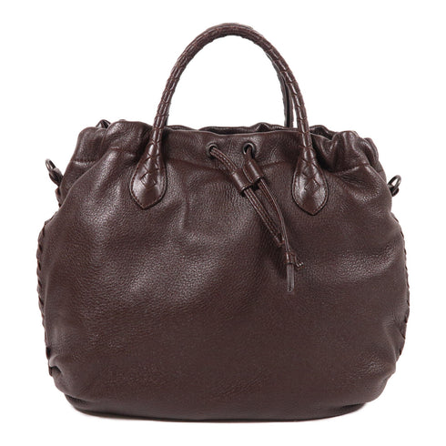 BOTTEGA VENETA BV Hand Bag Calfskin Leather Brown